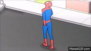 Gif do homem aranha dançando