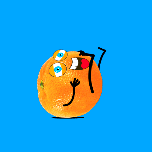 Gifs animados de mexerica/tangerina