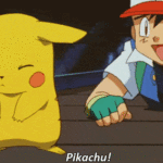 Gifs do Ash com o pikachu