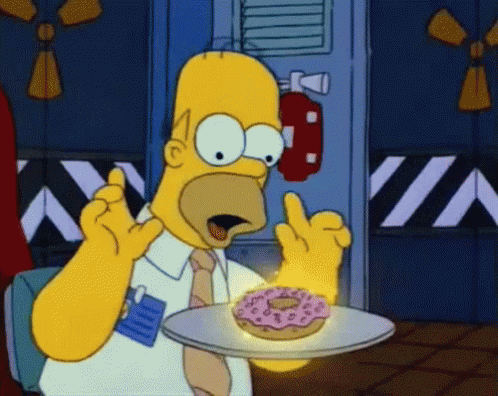 Gifs do Homer Simpson comendo donut