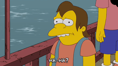 Gifs do Nelson de os Simpsons falando haha