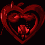 Gifs de rosas no coração