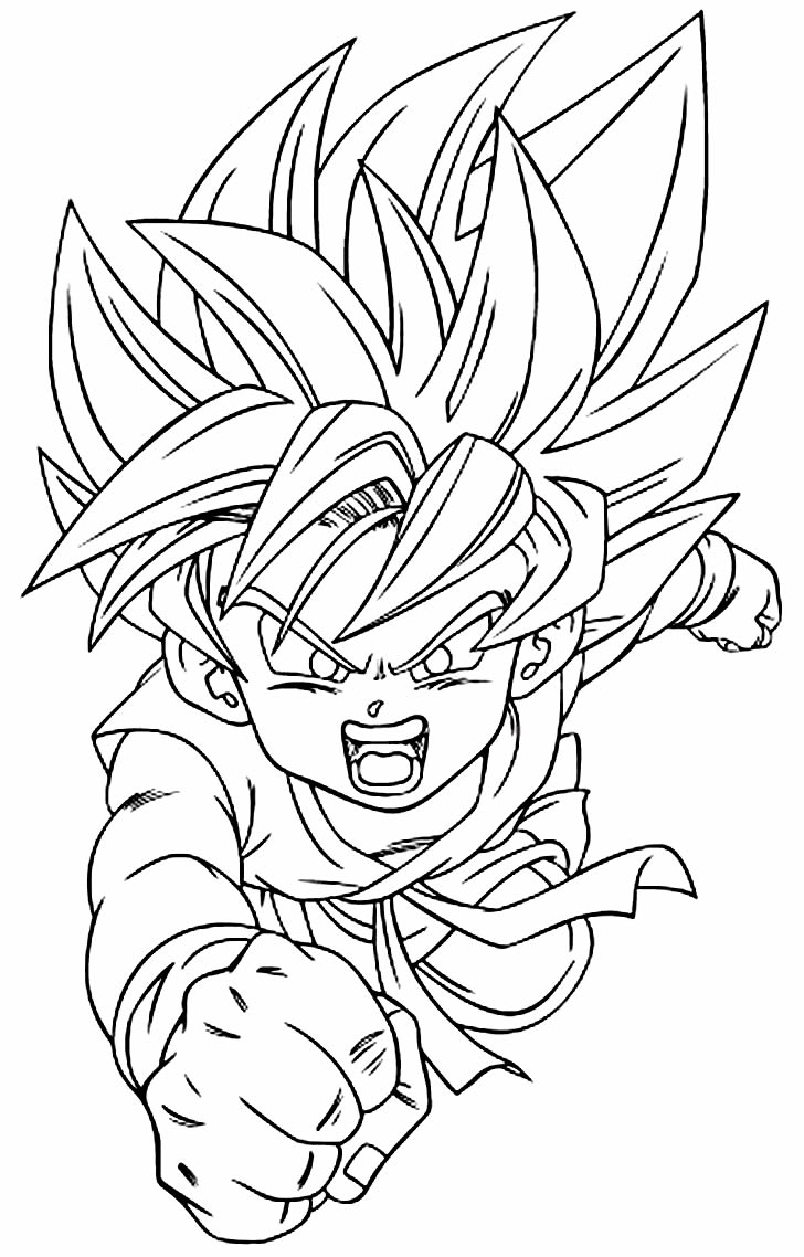 Goku para colorir - Blog Ana Giovanna, desenho goku personagens