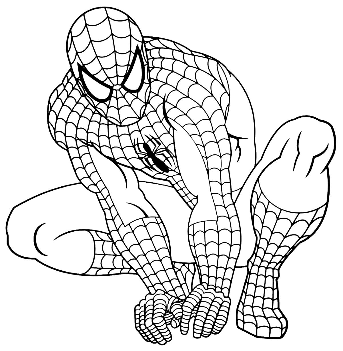 Desenhos do homem aranha para colorir