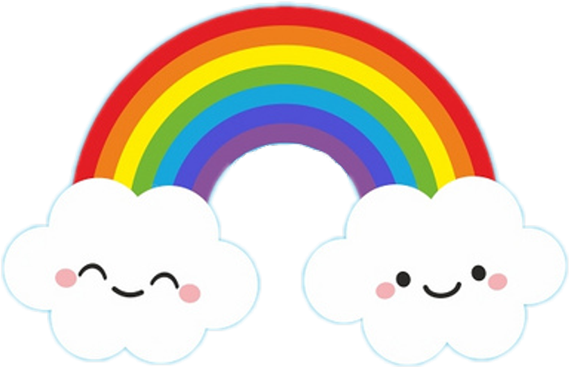 Imagens de arco iris com nuvem png