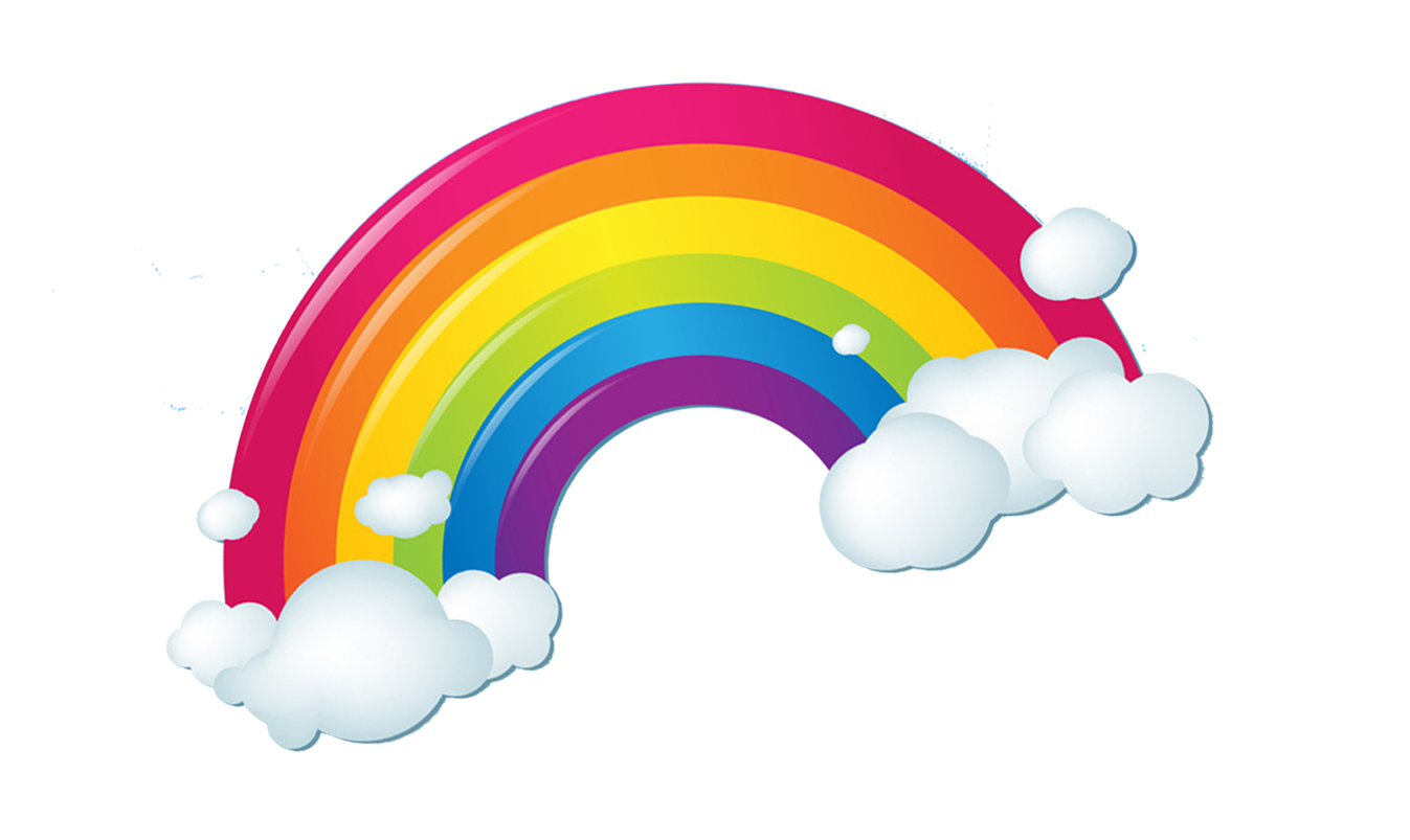Imagens de arco iris com nuvem png