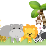 Imagens de animais safari aquarela png