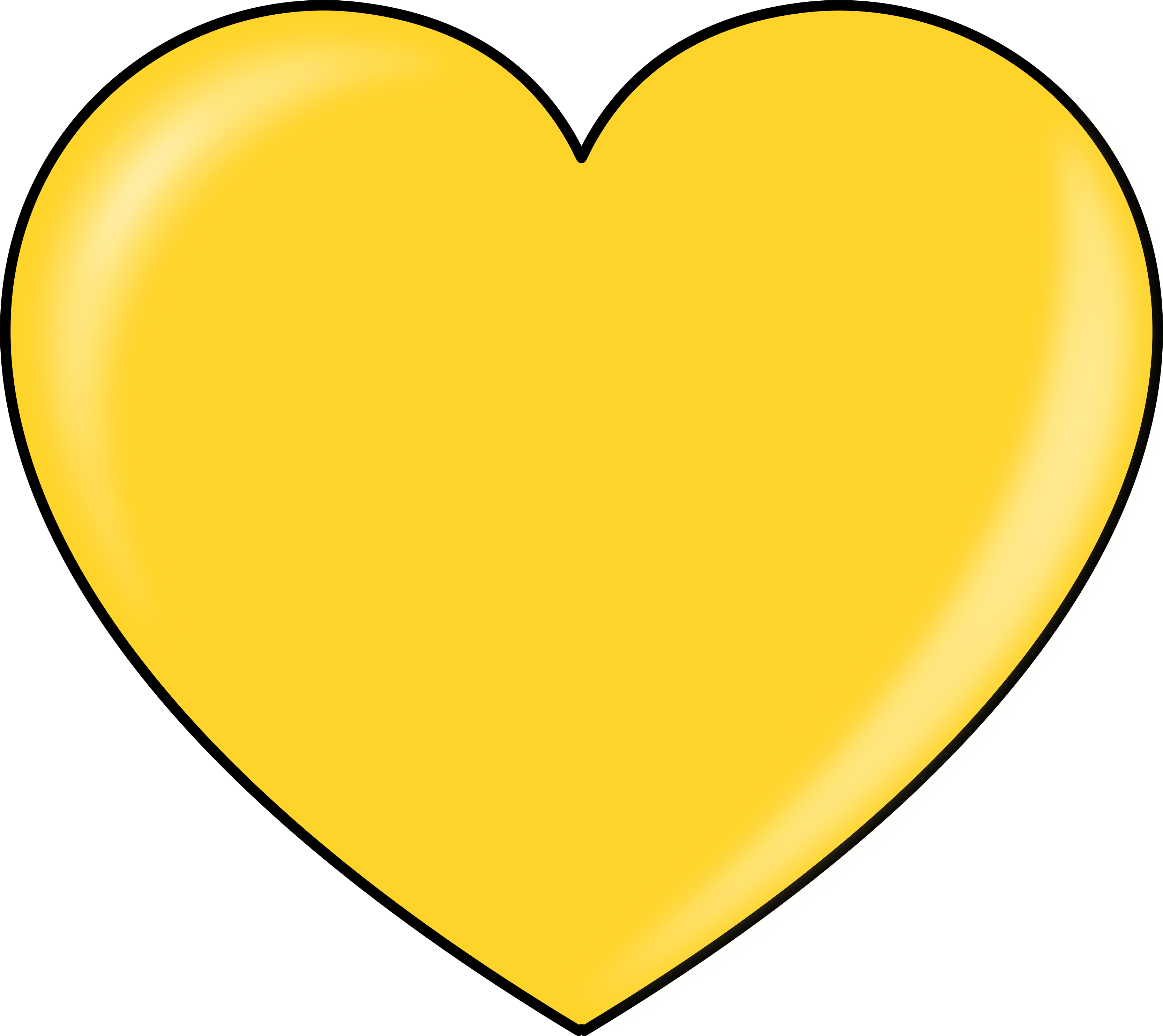 Imagens de coração amarelo png