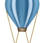 Imagens de balão de ar quente azul png
