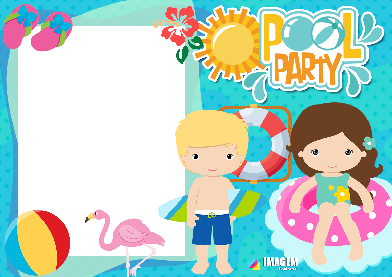 Imagens de convite pool party png